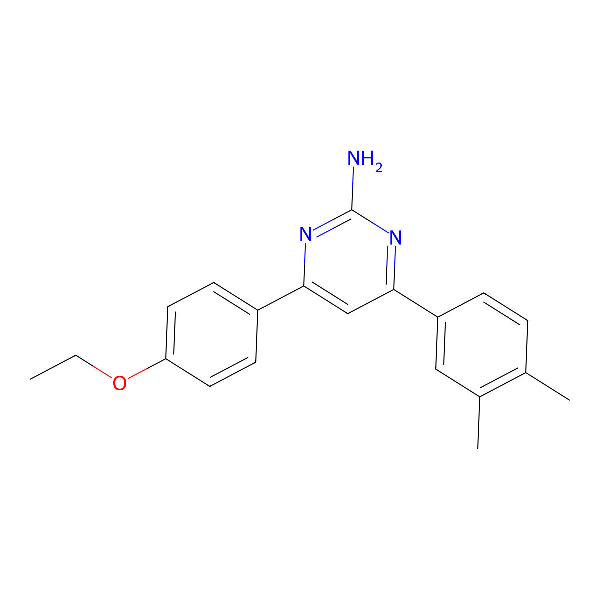4-(3,4-Dimethylphenyl)-6-(4-ethoxyphenyl)pyrimidin-2-amine molecular structure, CAS 1354927-43-7