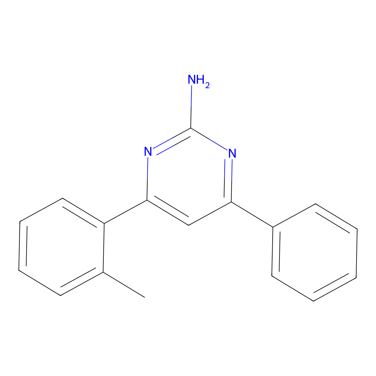 4-(2-Methylphenyl)-6-phenylpyrimidin-2-amine molecular structure, CAS 1354928-96-3