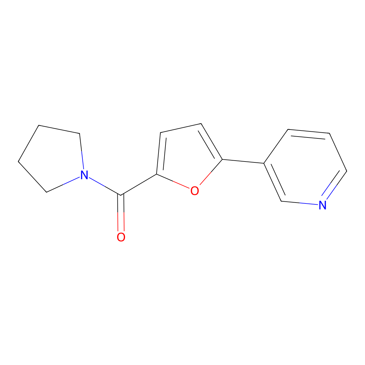 [5-(3-pyridinyl)-2-furanyl]-1-pyrrolidinylMethanone molecular structure, CAS 1354929-30-8