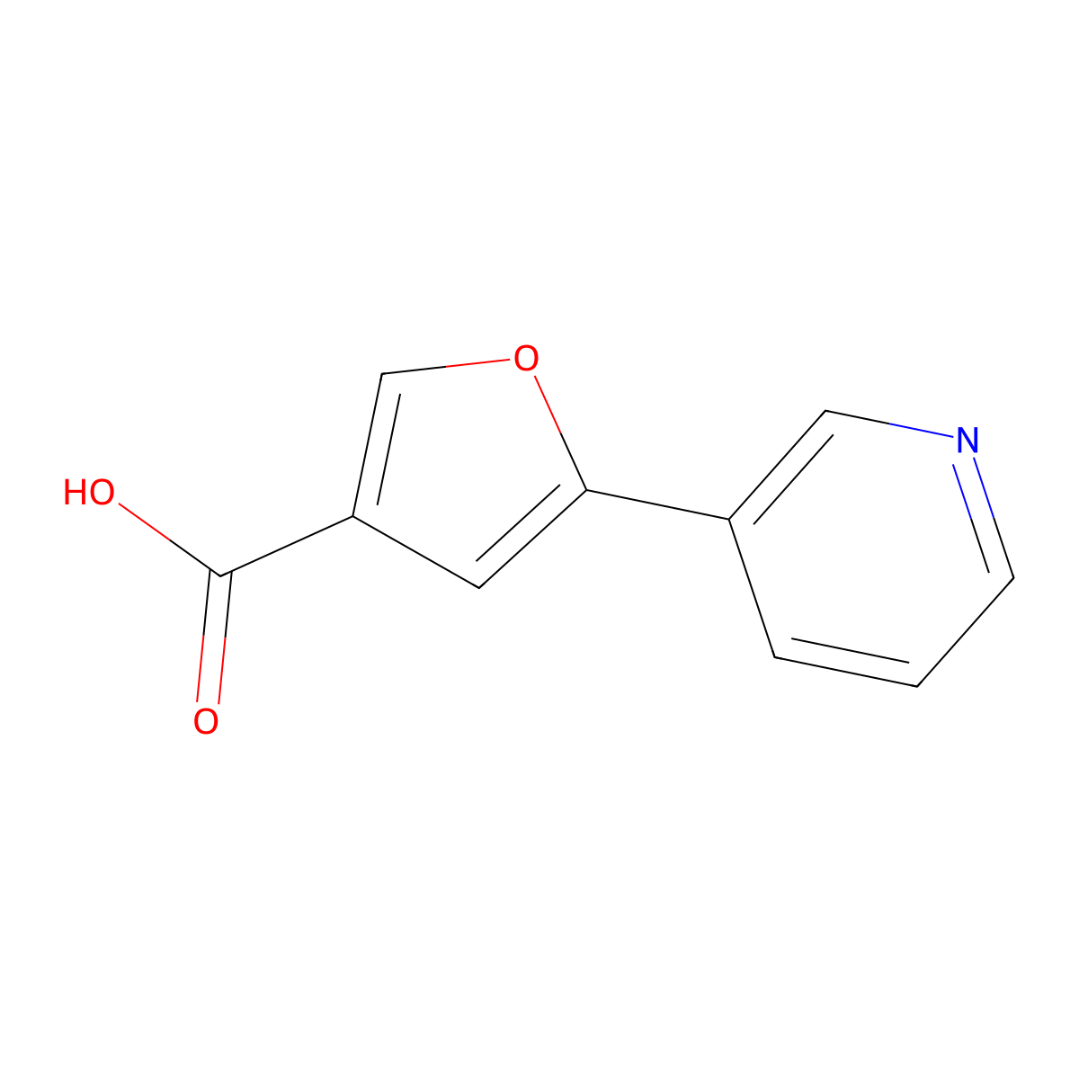 5-Pyridin-3-ylfuran-3-carboxylic acid molecular structure, CAS 1354929-55-7