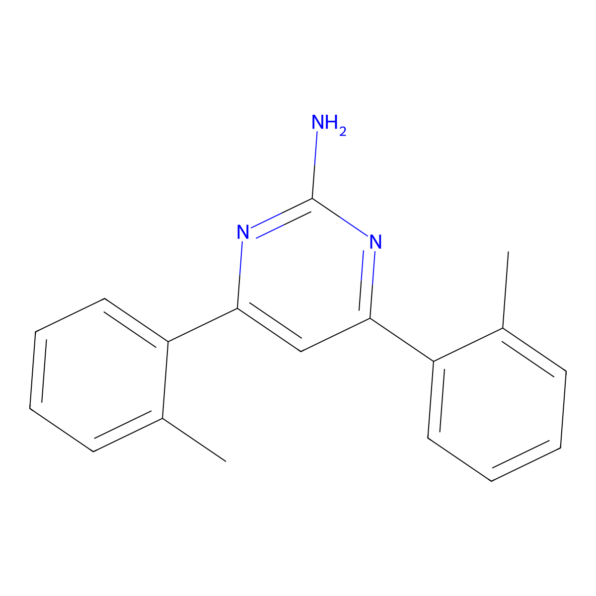 4,6-Bis(2-methylphenyl)pyrimidin-2-amine molecular structure, CAS 1354929-66-0