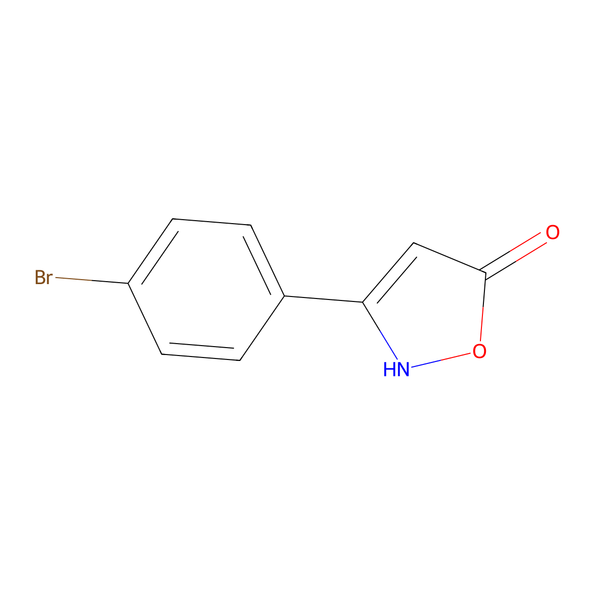 3-(4-Bromophenyl)-1,2-oxazol-5-ol molecular structure, CAS 1354930-93-0