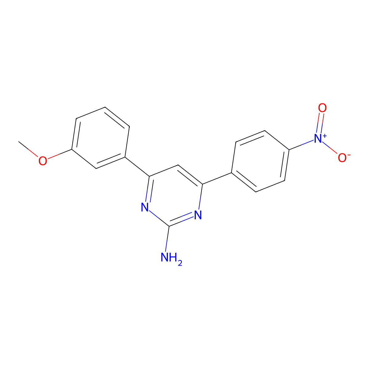 4-(3-Methoxyphenyl)-6-(4-nitrophenyl)pyrimidin-2-amine molecular structure, CAS 1354935-29-7