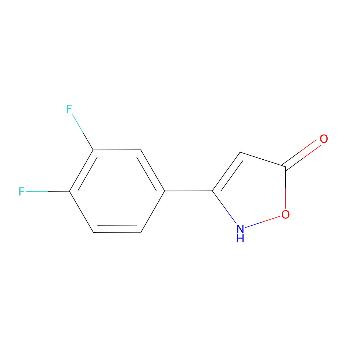 3-(3,4-Difluorophenyl)-5-hydroxyisoxazole molecular structure, CAS 1354937-46-4