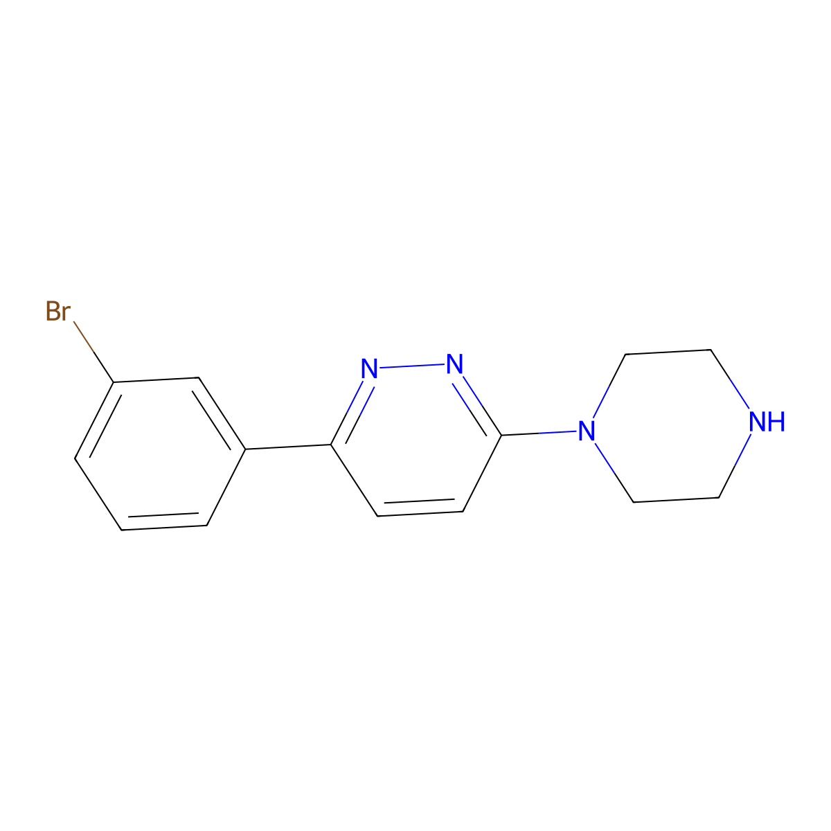 3-(3-Bromophenyl)-6-(piperazin-1-yl)pyridazine molecular structure, CAS 1354937-65-7