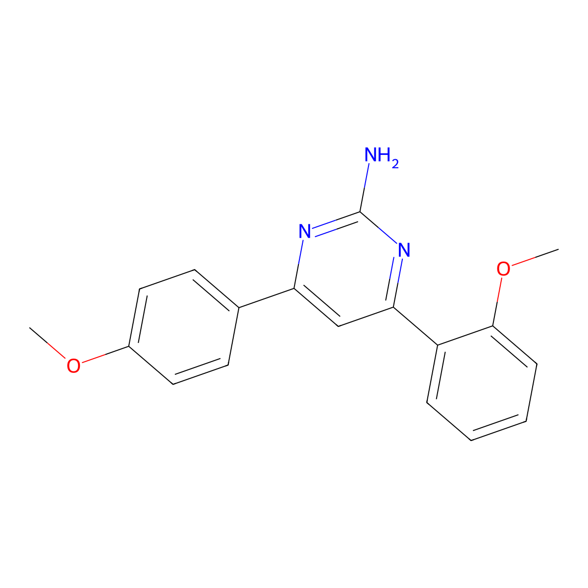 4-(2-Methoxyphenyl)-6-(4-methoxyphenyl)pyrimidin-2-amine molecular structure, CAS 1354938-19-4