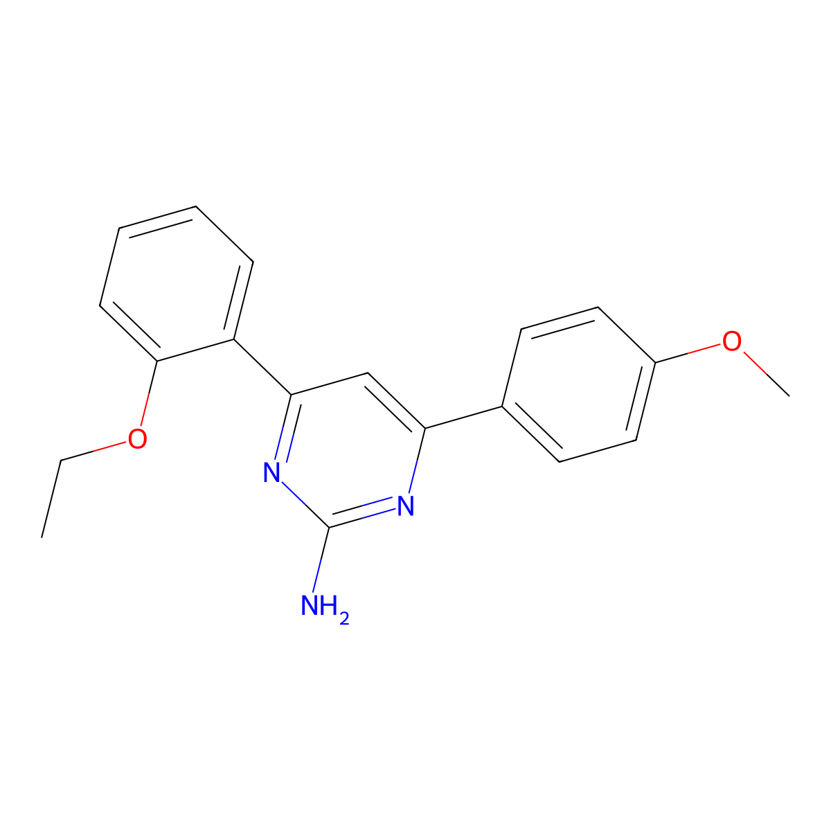 4-(2-Ethoxyphenyl)-6-(4-methoxyphenyl)pyrimidin-2-amine molecular structure, CAS 1354938-40-1