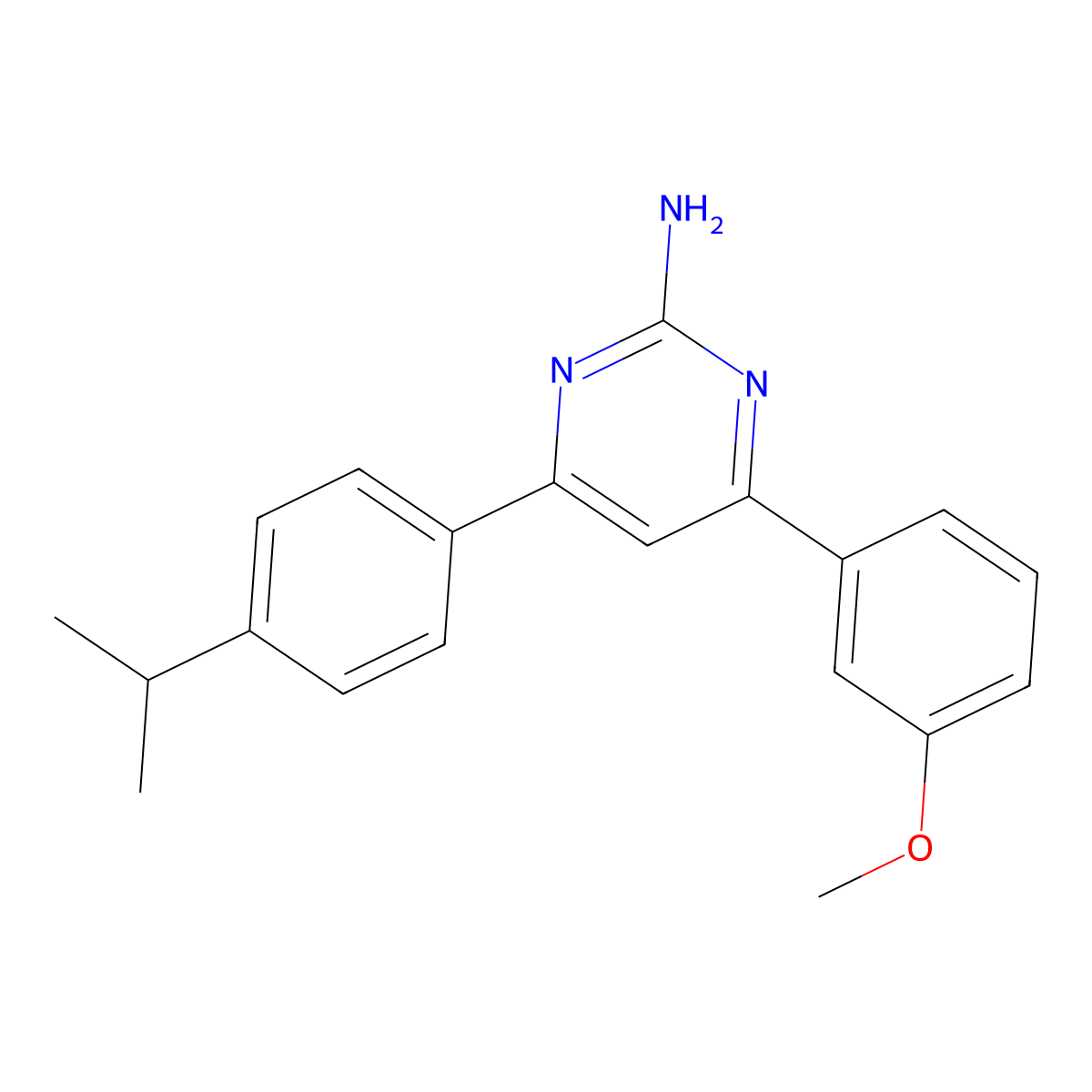 4-(3-Methoxyphenyl)-6-[4-(propan-2-yl)phenyl]pyrimidin-2-amine molecular structure, CAS 1354938-67-2