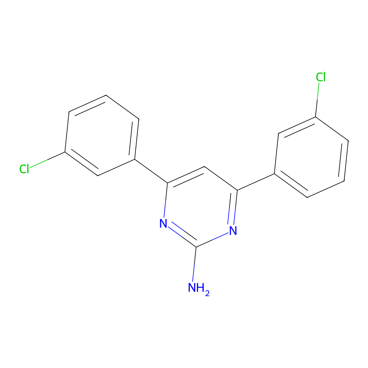 4,6-Bis(3-chlorophenyl)pyrimidin-2-amine molecular structure, CAS 1354939-84-6