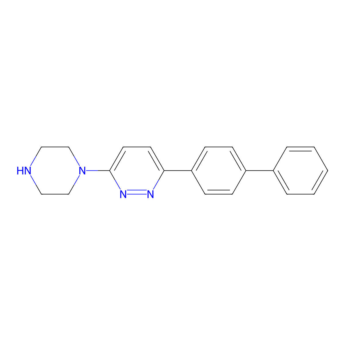 3-{[1,1'-Biphenyl]-4-yl}-6-(piperazin-1-yl)pyridazine molecular structure, CAS 1354940-29-6