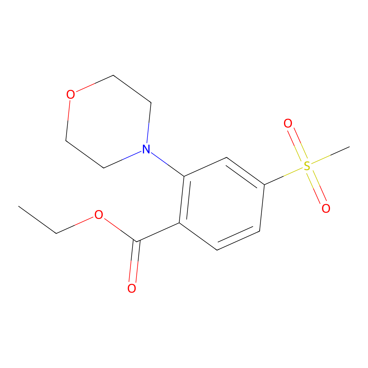 Ethyl 4-(Methylsulfonyl)-2-morpholinobenzoate molecular structure, CAS 1354940-64-9