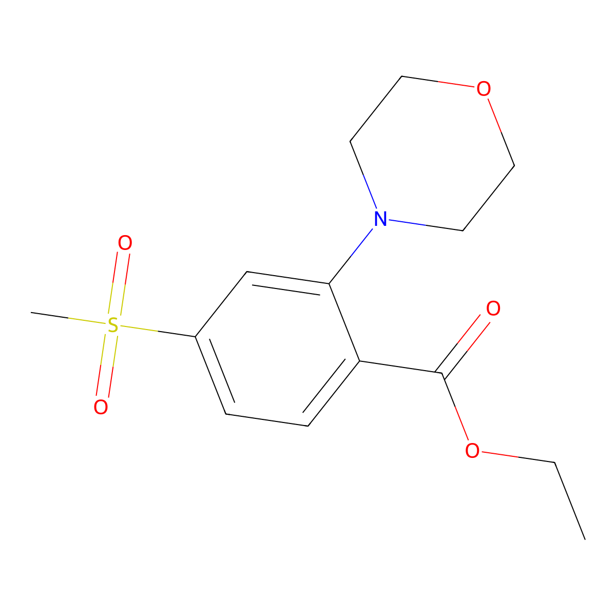 Ethyl 4-(Methylsulfonyl)-2-morpholinobenzoate molecular structure, CAS 1354940-64-9