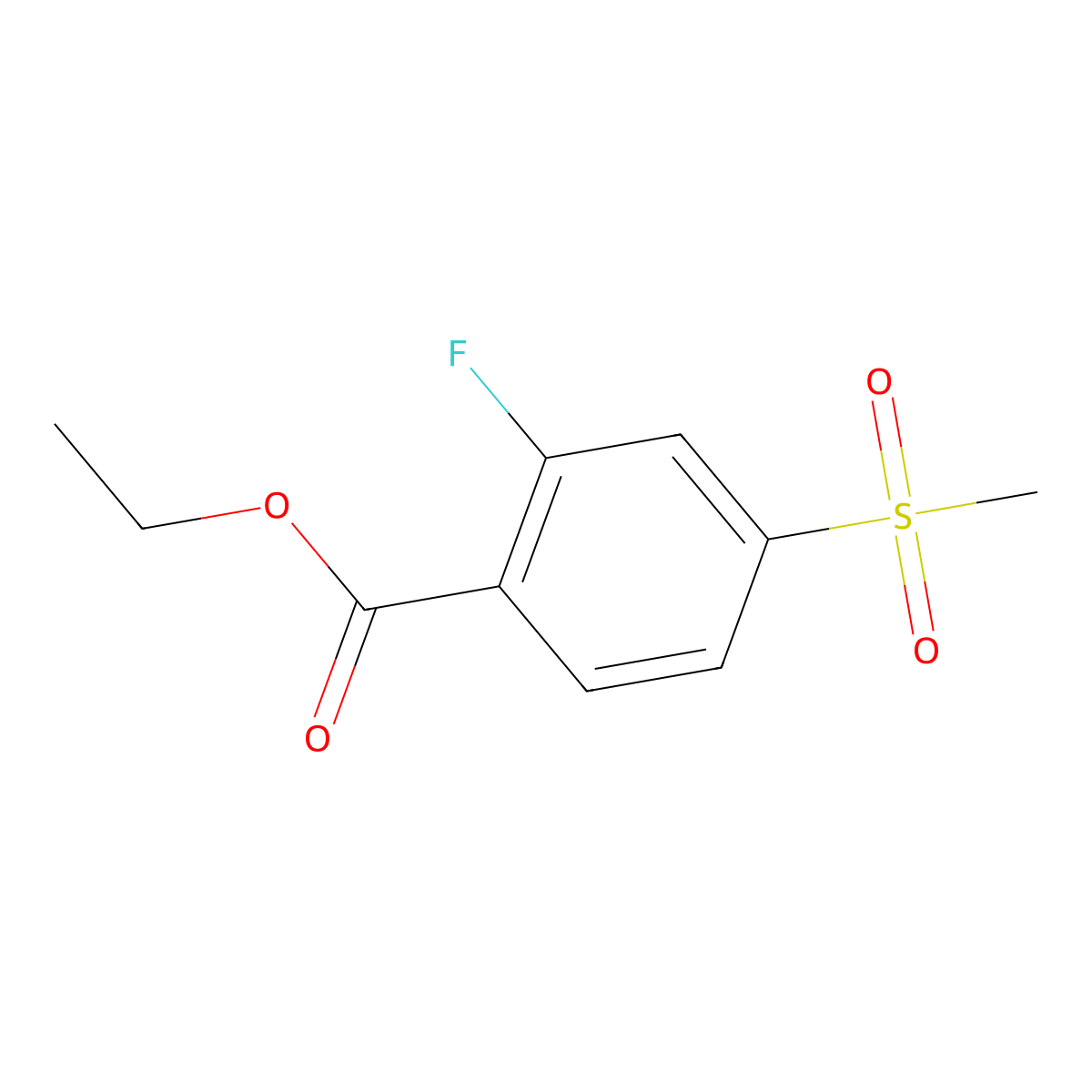 Ethyl 2-Fluoro-4-(methylsulfonyl)benzoate molecular structure, CAS 1354940-65-0