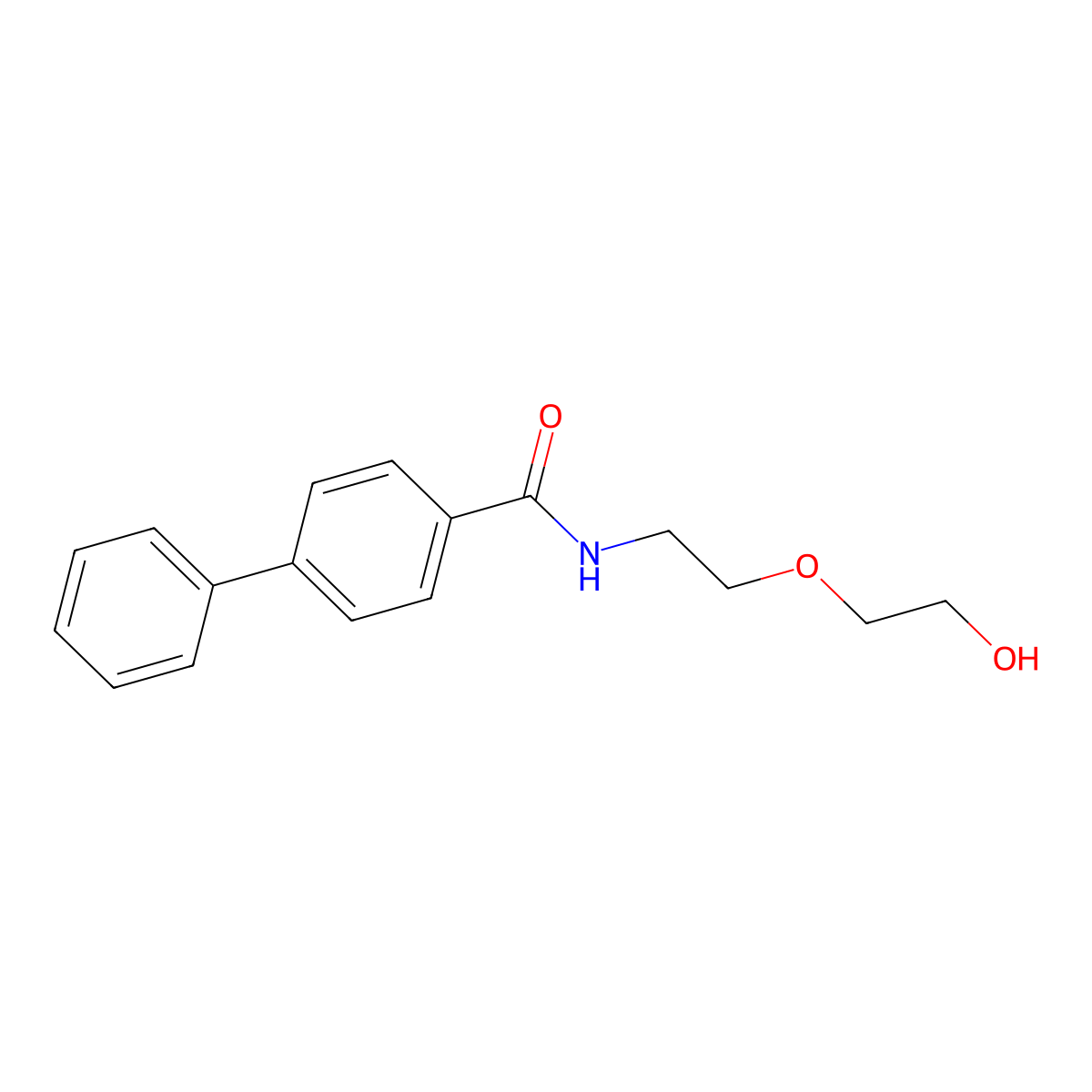 N-[2-(2-Hydroxyethoxy)ethyl]biphenyl-4-carboxamide molecular structure, CAS 1354940-68-3