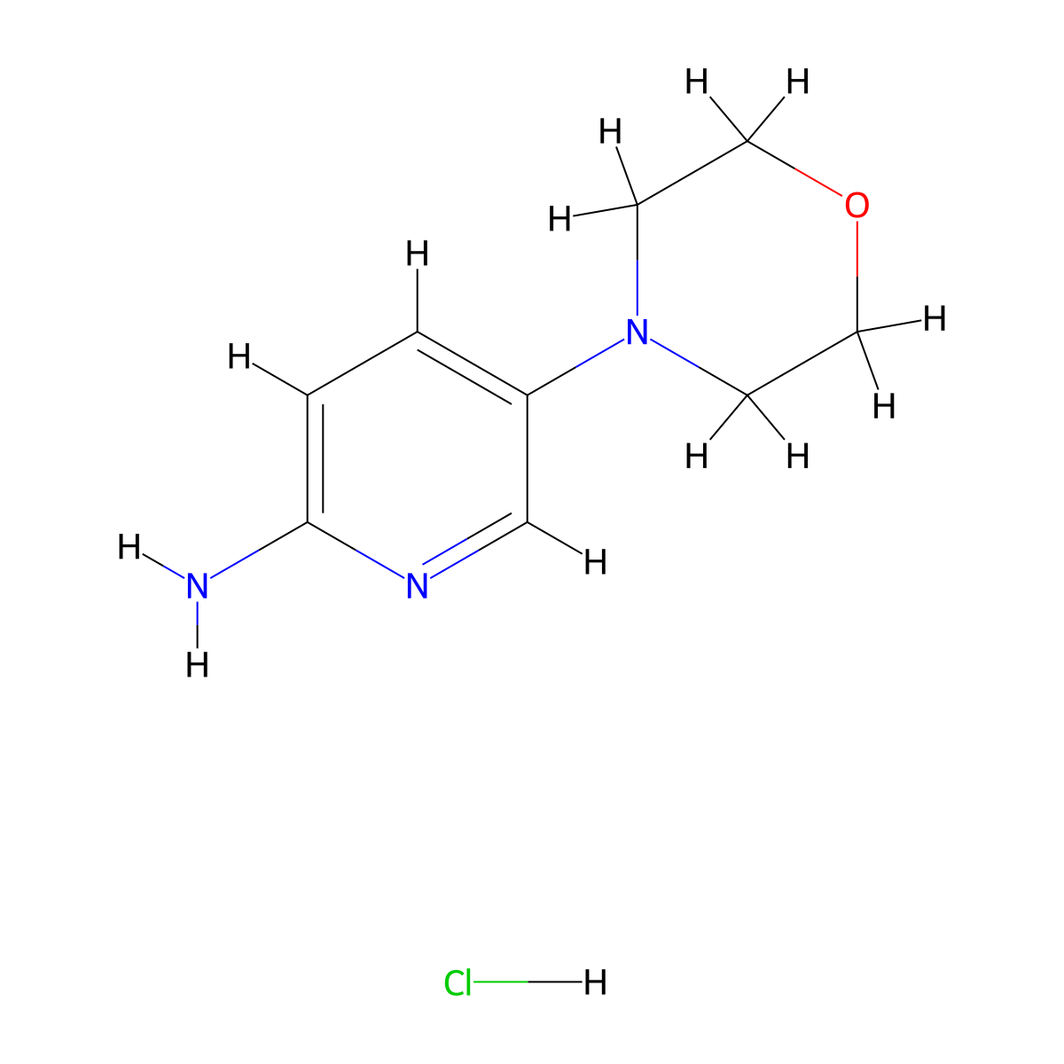 2-Amino-5-morpholinopyridine Hydrochloride molecular structure, CAS 1354940-70-7
