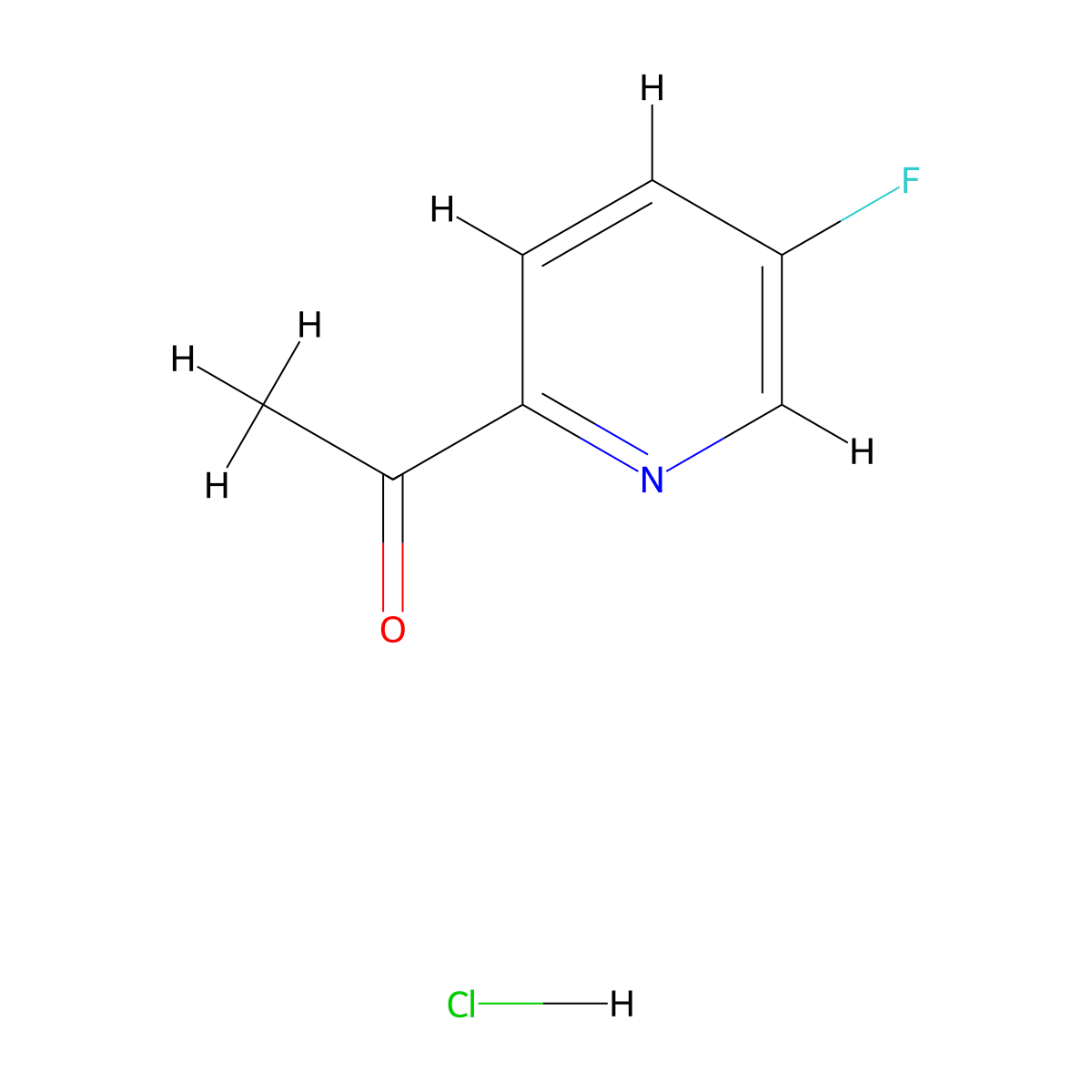 1-(5-Fluoropyridin-2-yl)ethan-1-one hydrochloride molecular structure, CAS 1354940-77-4