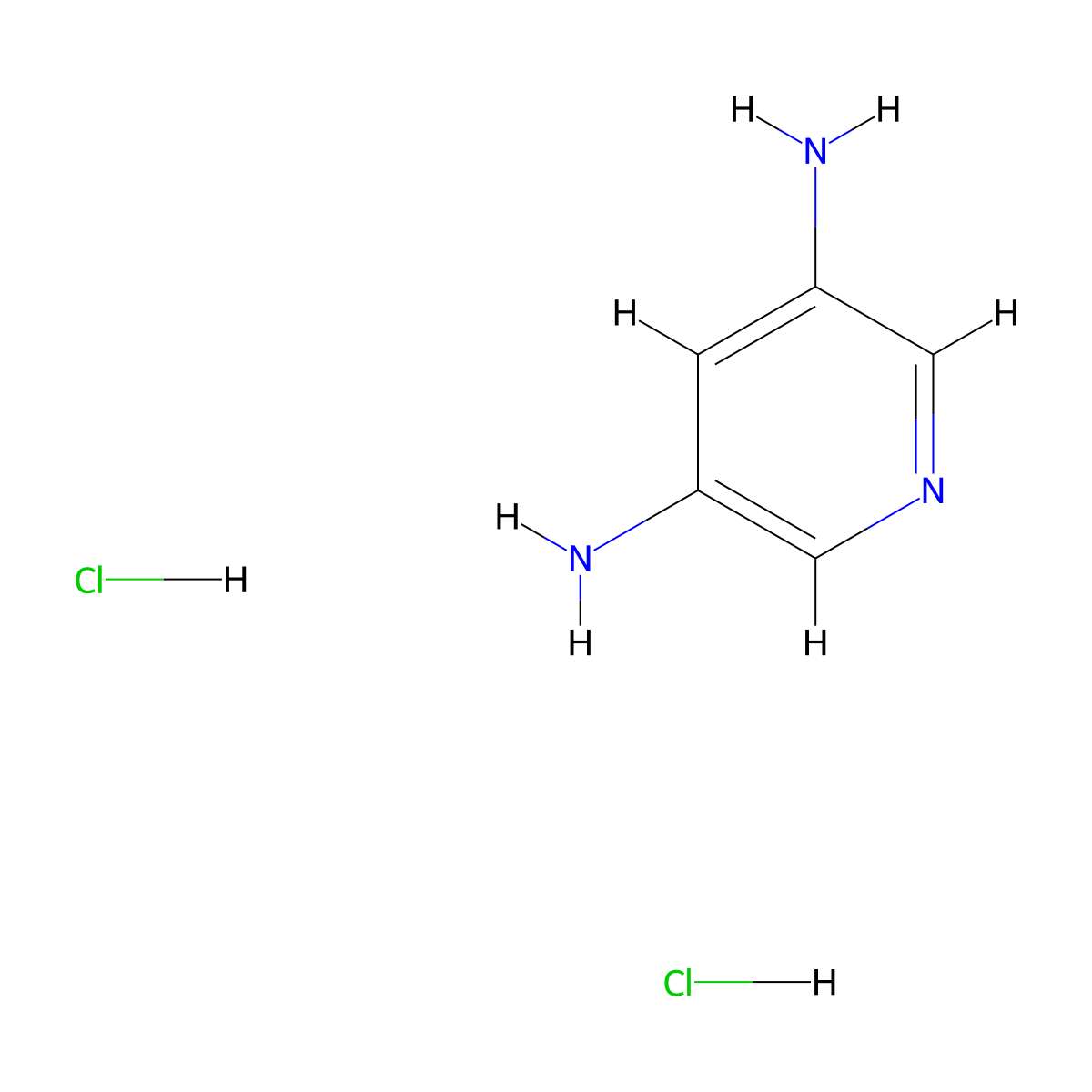 Pyridine-3,5-diamine dihydrochloride molecular structure, CAS 1354940-83-2