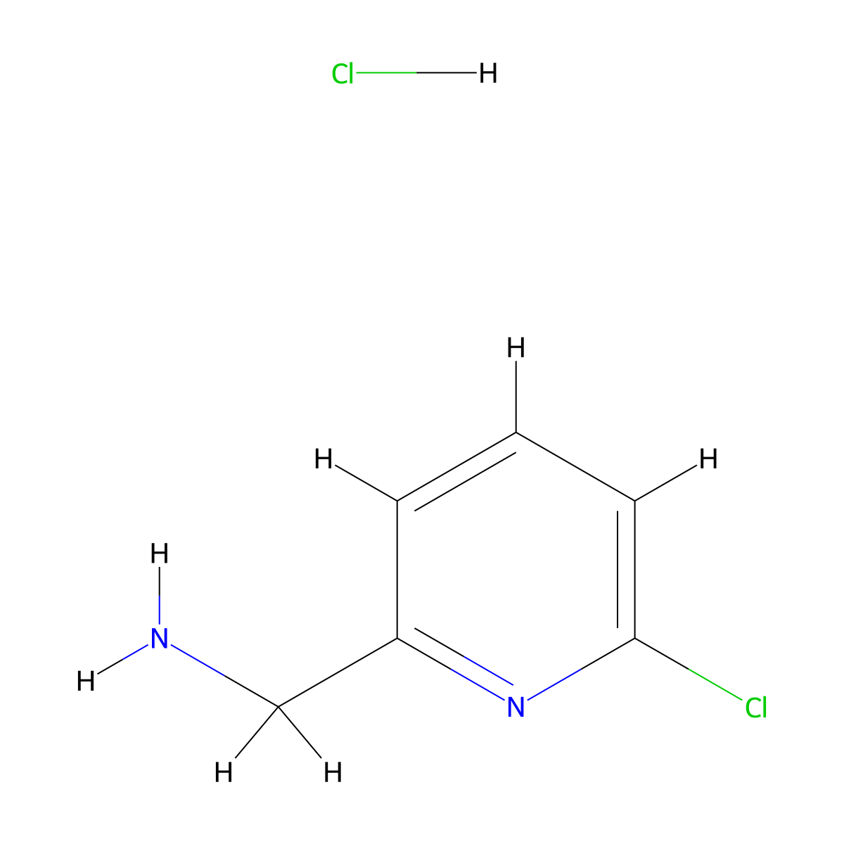 (6-Chloropyridin-2-yl)methanamine hydrochloride molecular structure, CAS 1354940-84-3