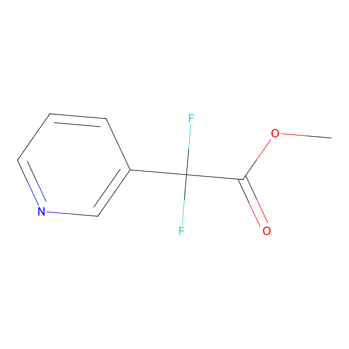 Methyl difluoro(pyridin-3-YL)acetate molecular structure, CAS 1354940-86-5