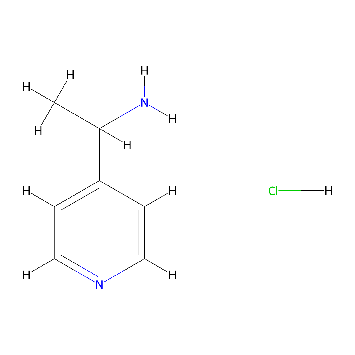 1-(4-Pyridyl)ethanamine;hydrochloride molecular structure, CAS 1354940-90-1
