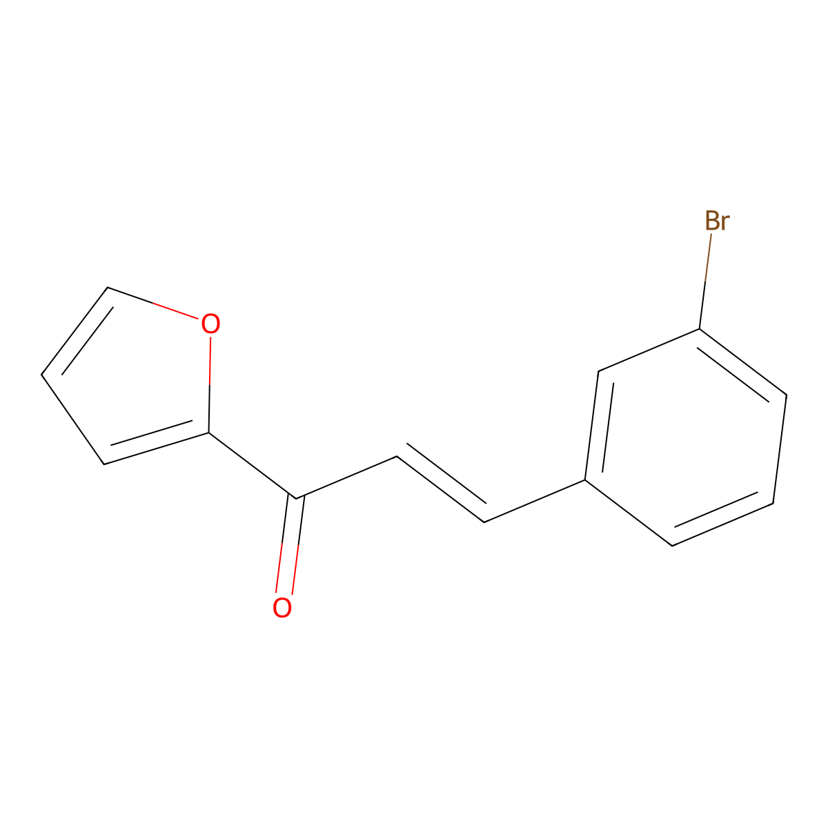 (2E)-3-(3-Bromophenyl)-1-(furan-2-yl)prop-2-en-1-one molecular structure, CAS 1354941-36-8