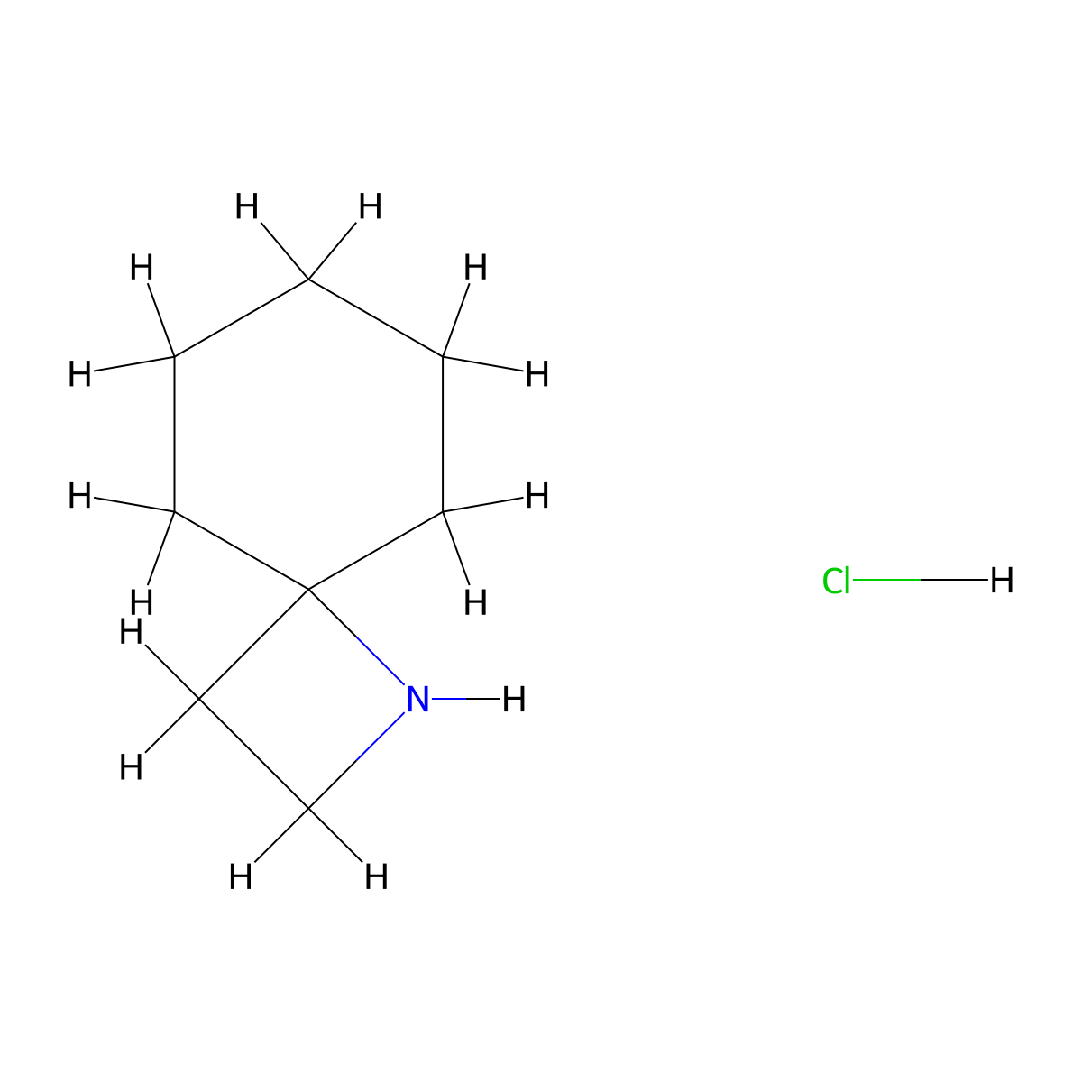 1-Azaspiro[3.5]nonane hydrochloride molecular structure, CAS 1354949-35-1