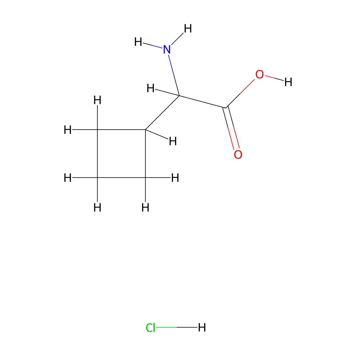 2-Amino-2-cyclobutylacetic acid hydrochloride molecular structure, CAS 1354949-40-8