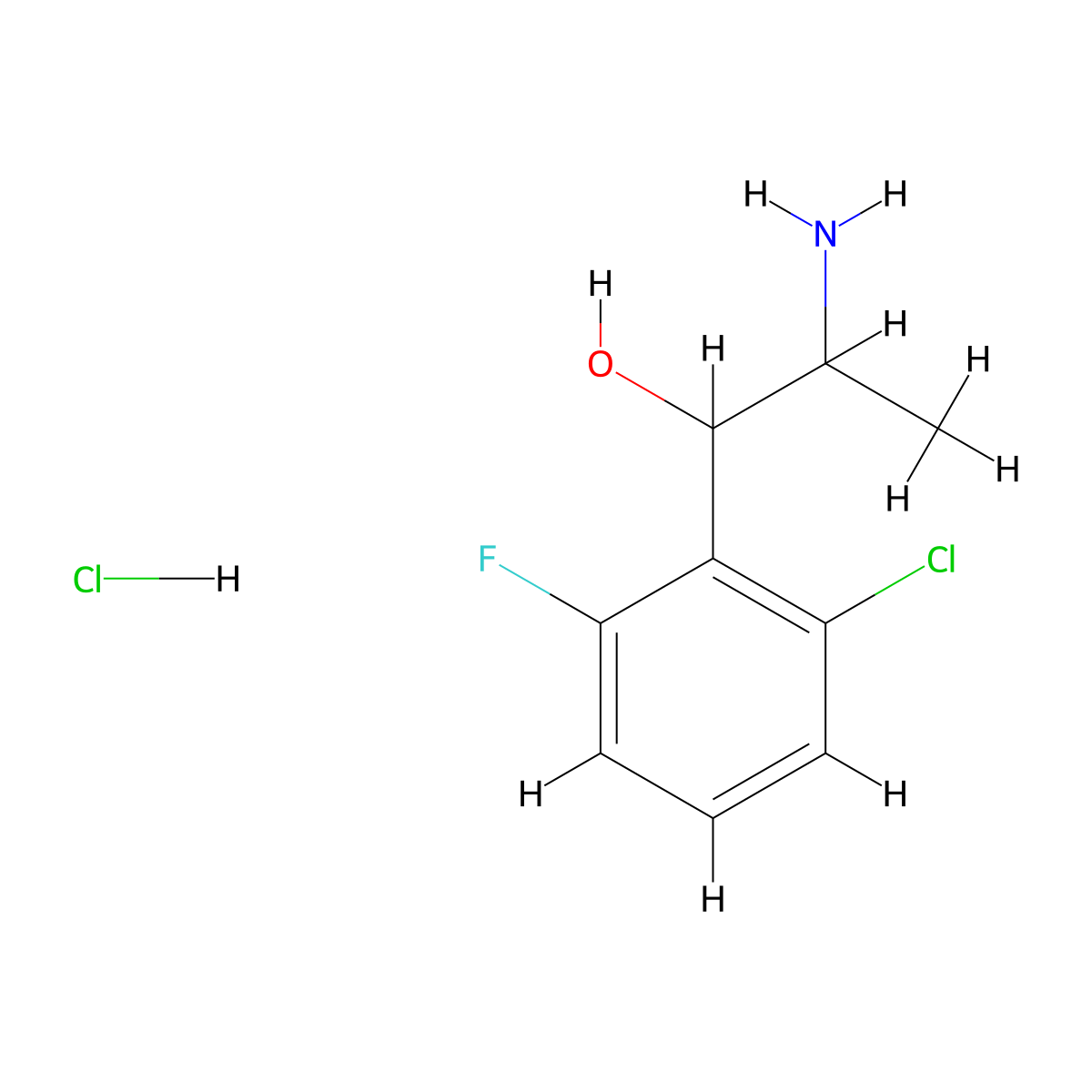 2-Amino-1-(2-chloro-6-fluorophenyl)propan-1-ol hydrochloride molecular structure, CAS 1354949-48-6