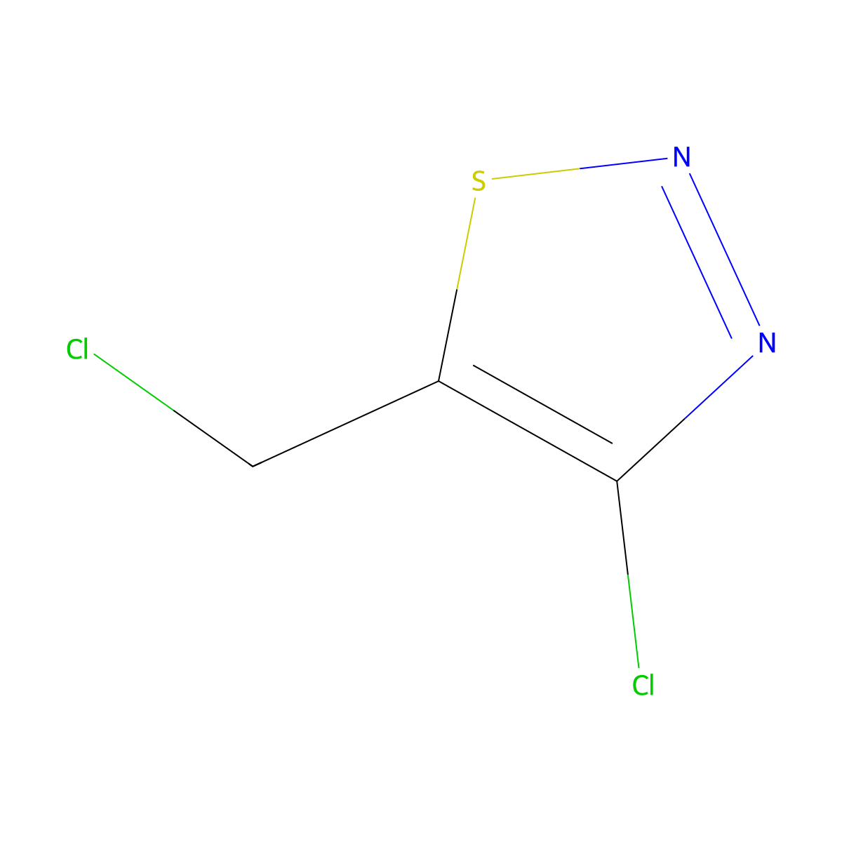 4-Chloro-5-(chloromethyl)-1,2,3-thiadiazole molecular structure, CAS 1354949-49-7