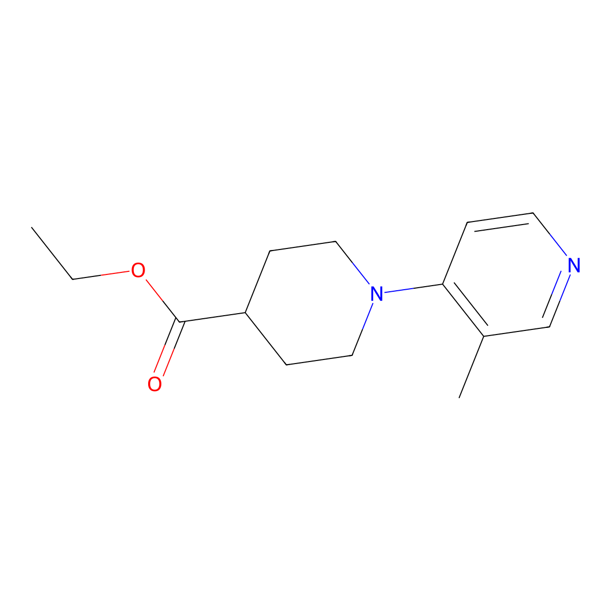 Ethyl 1-(3-methylpyridin-4-yl)piperidine-4-carboxylate molecular structure, CAS 1354949-50-0