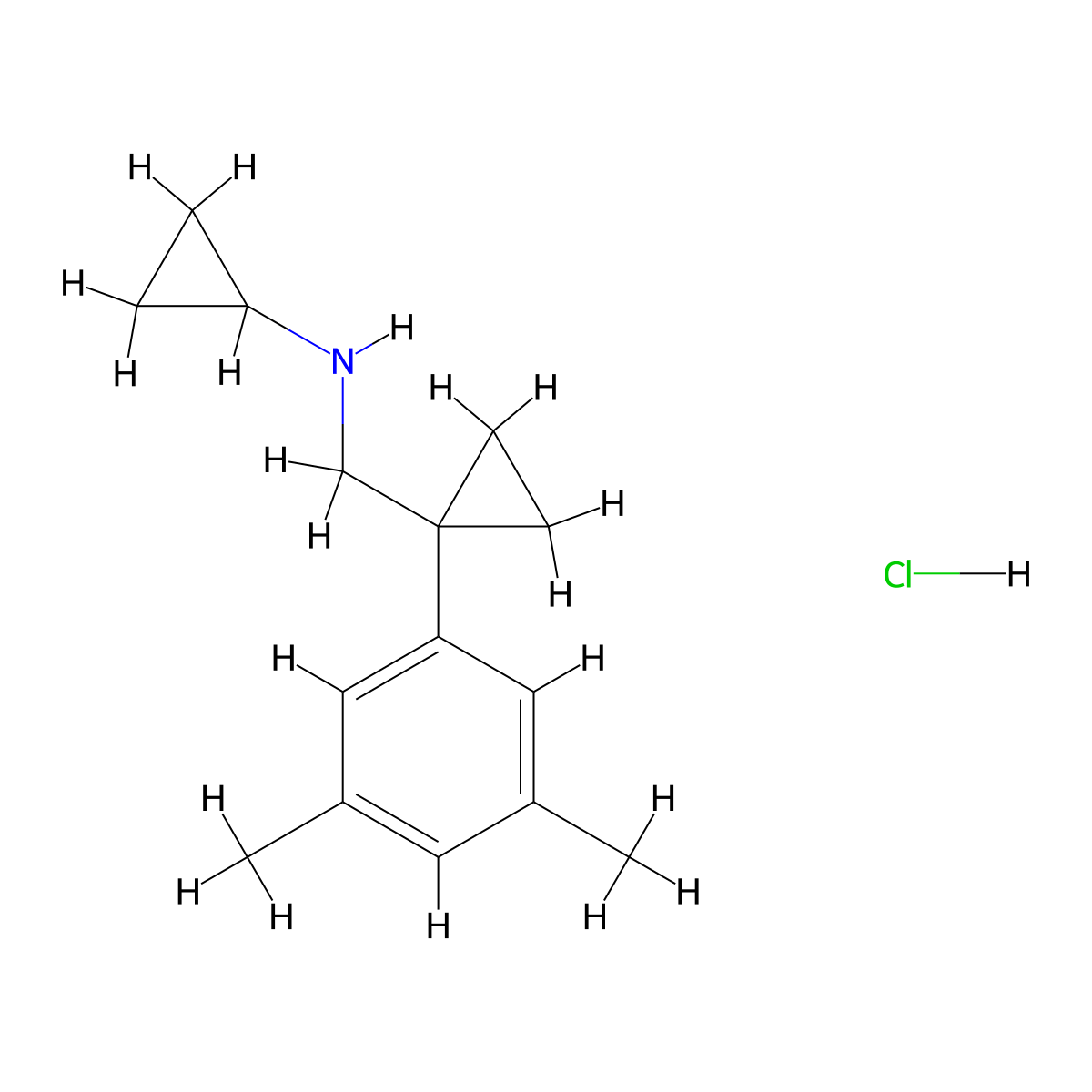 N-{[1-(3,5-dimethylphenyl)cyclopropyl]methyl}cyclopropanamine hydrochloride molecular structure, CAS 1354949-55-5