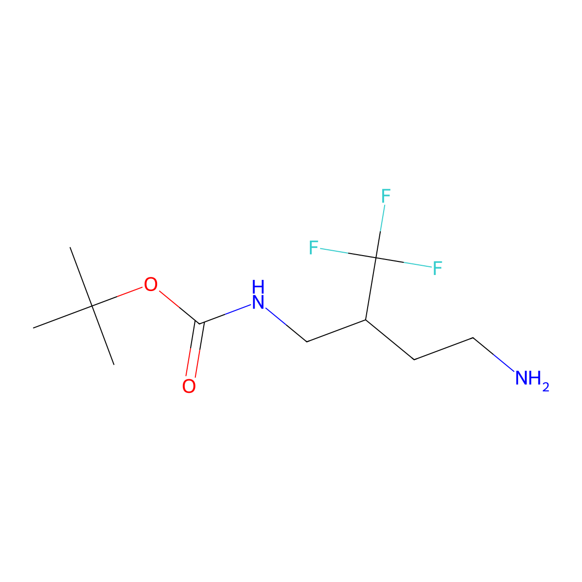 tert-butyl N-[4-amino-2-(trifluoromethyl)butyl]carbamate molecular structure, CAS 1354949-57-7
