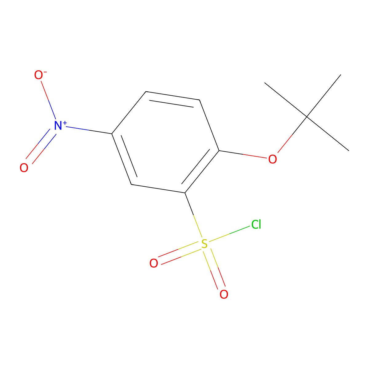 2-(Tert-butoxy)-5-nitrobenzene-1-sulfonyl chloride molecular structure, CAS 1354949-59-9