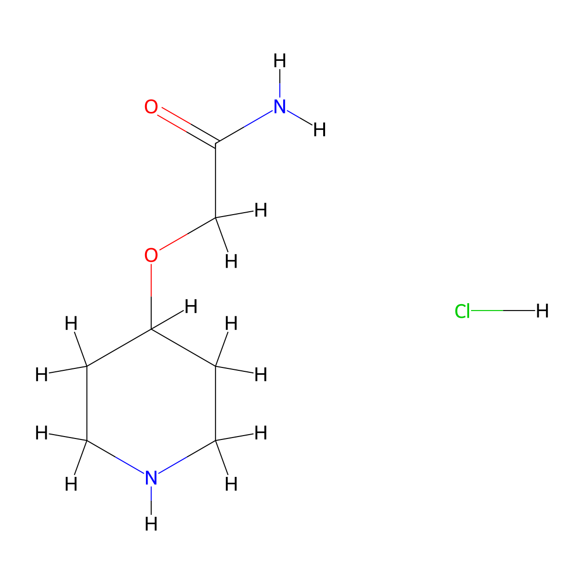 2-(Piperidin-4-yloxy)acetamide hydrochloride molecular structure, CAS 1354949-81-7
