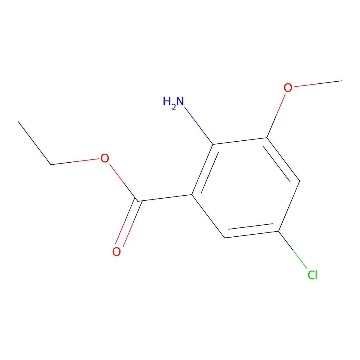 Ethyl 2-amino-5-chloro-3-methoxybenzoate molecular structure, CAS 1354950-15-4