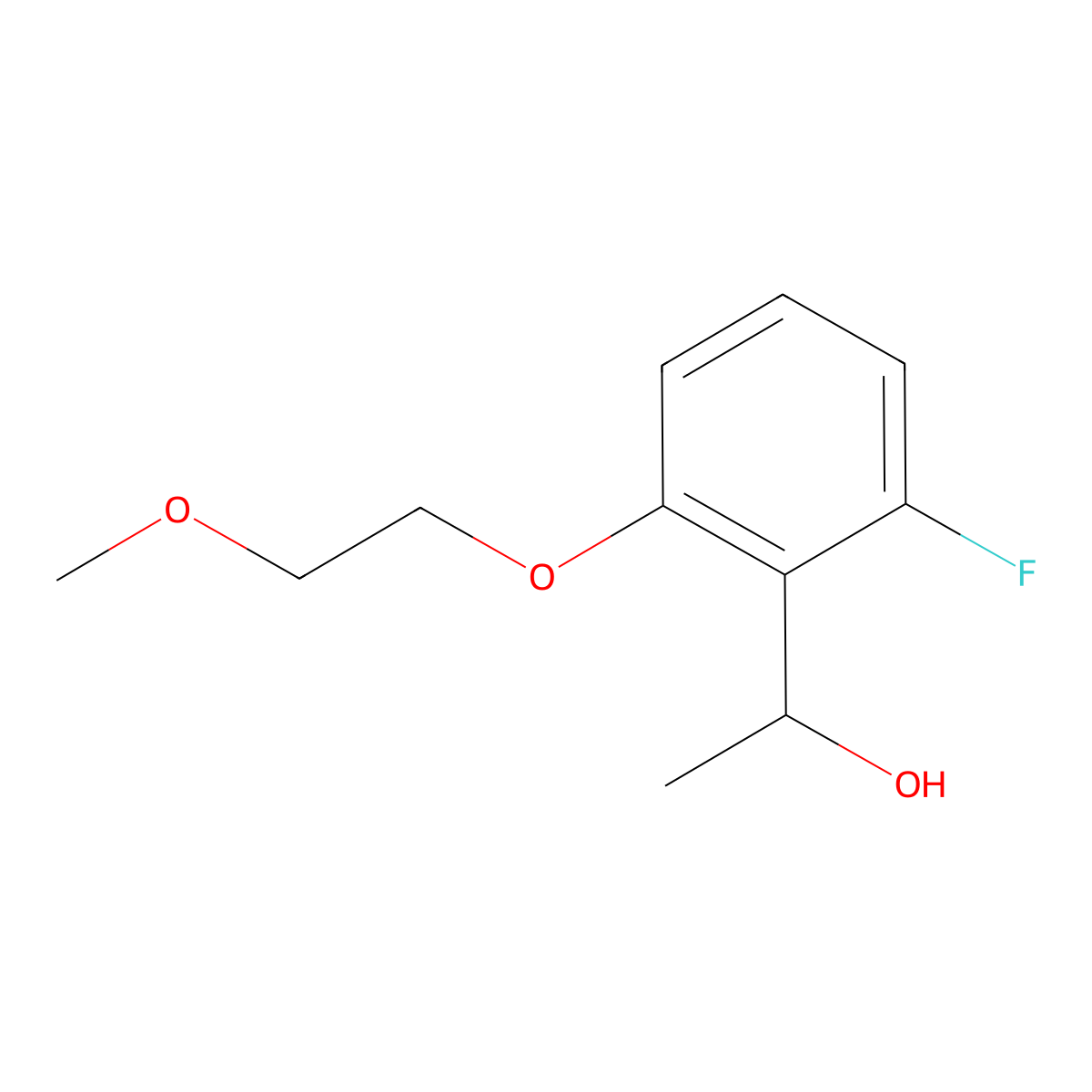 1-[2-Fluoro-6-(2-methoxyethoxy)phenyl]ethan-1-ol molecular structure, CAS 1354950-29-0