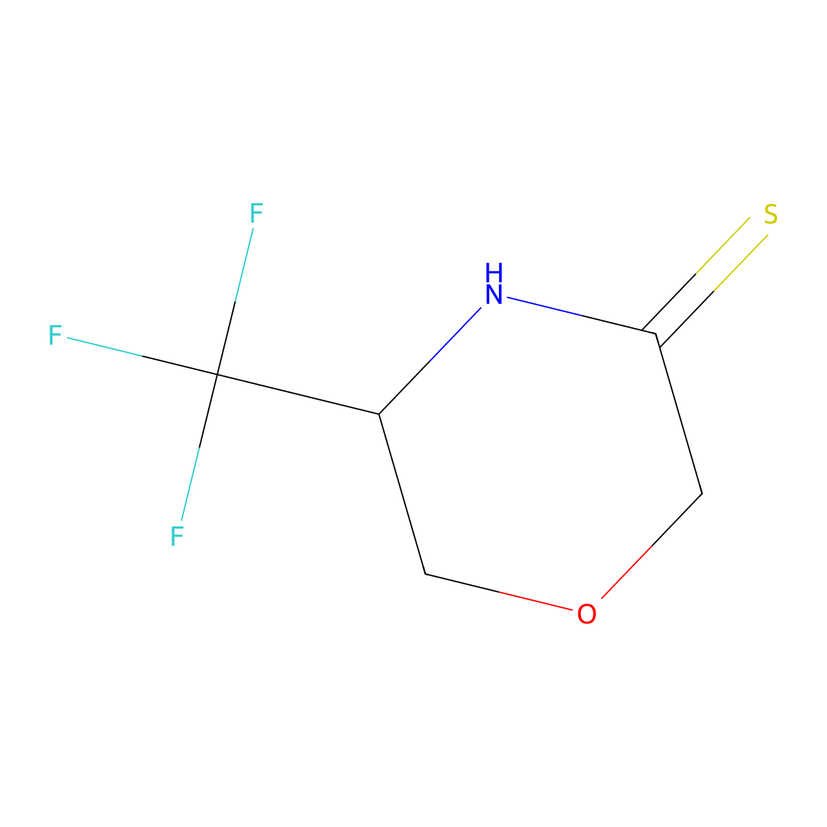5-(Trifluoromethyl)morpholine-3-thione molecular structure, CAS 1354950-37-0