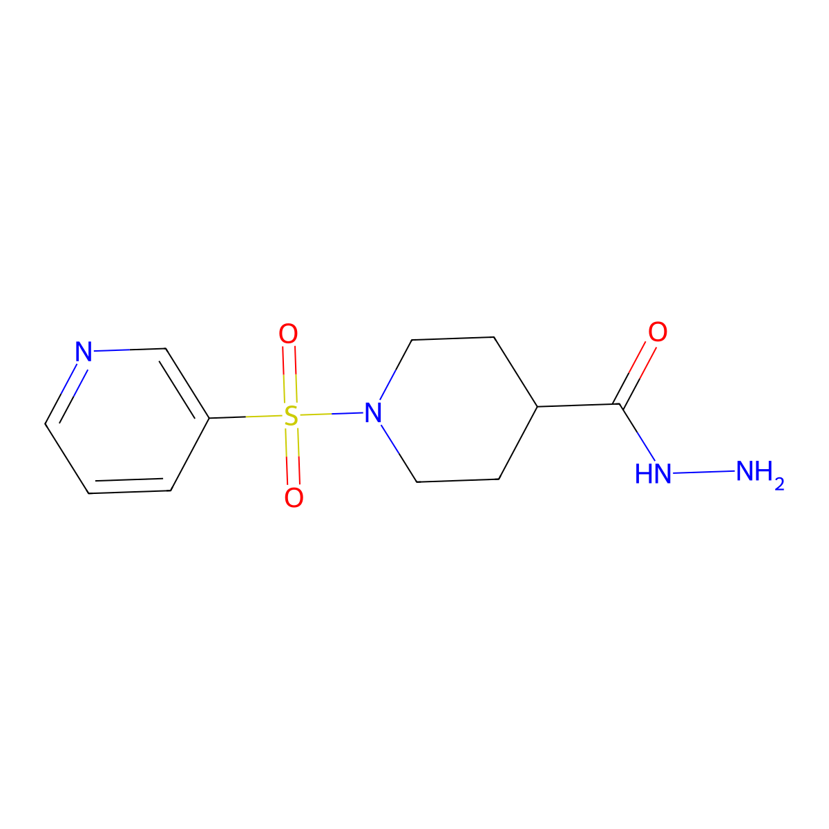 1-(Pyridine-3-sulfonyl)piperidine-4-carbohydrazide molecular structure, CAS 1354950-38-1