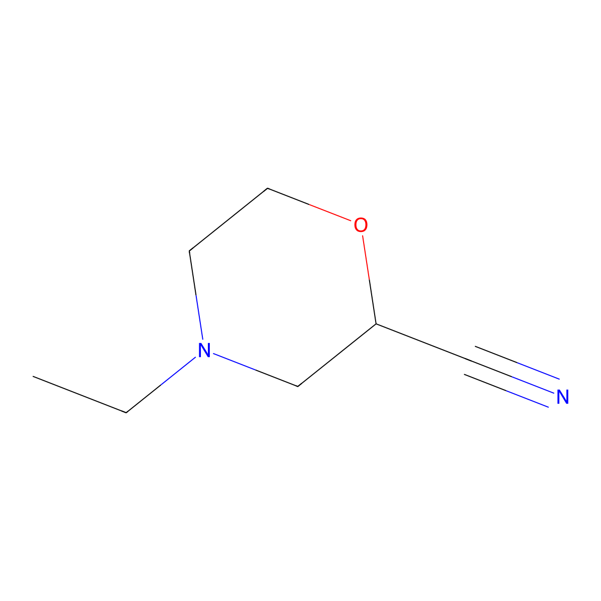 4-Ethylmorpholine-2-carbonitrile molecular structure, CAS 1354950-43-8