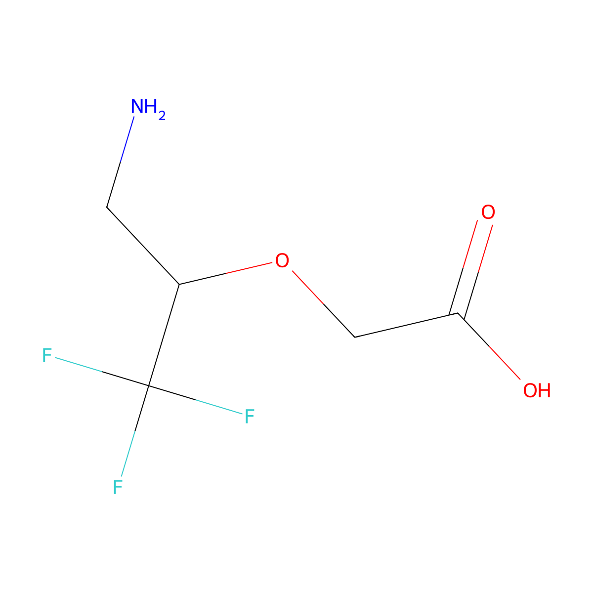 2-[(3-Amino-1,1,1-trifluoropropan-2-yl)oxy]acetic acid molecular structure, CAS 1354950-44-9