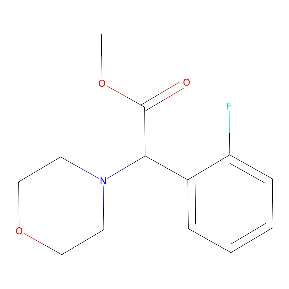 Methyl 2-(2-fluorophenyl)-2-(morpholin-4-yl)acetate molecular structure, CAS 1354950-50-7