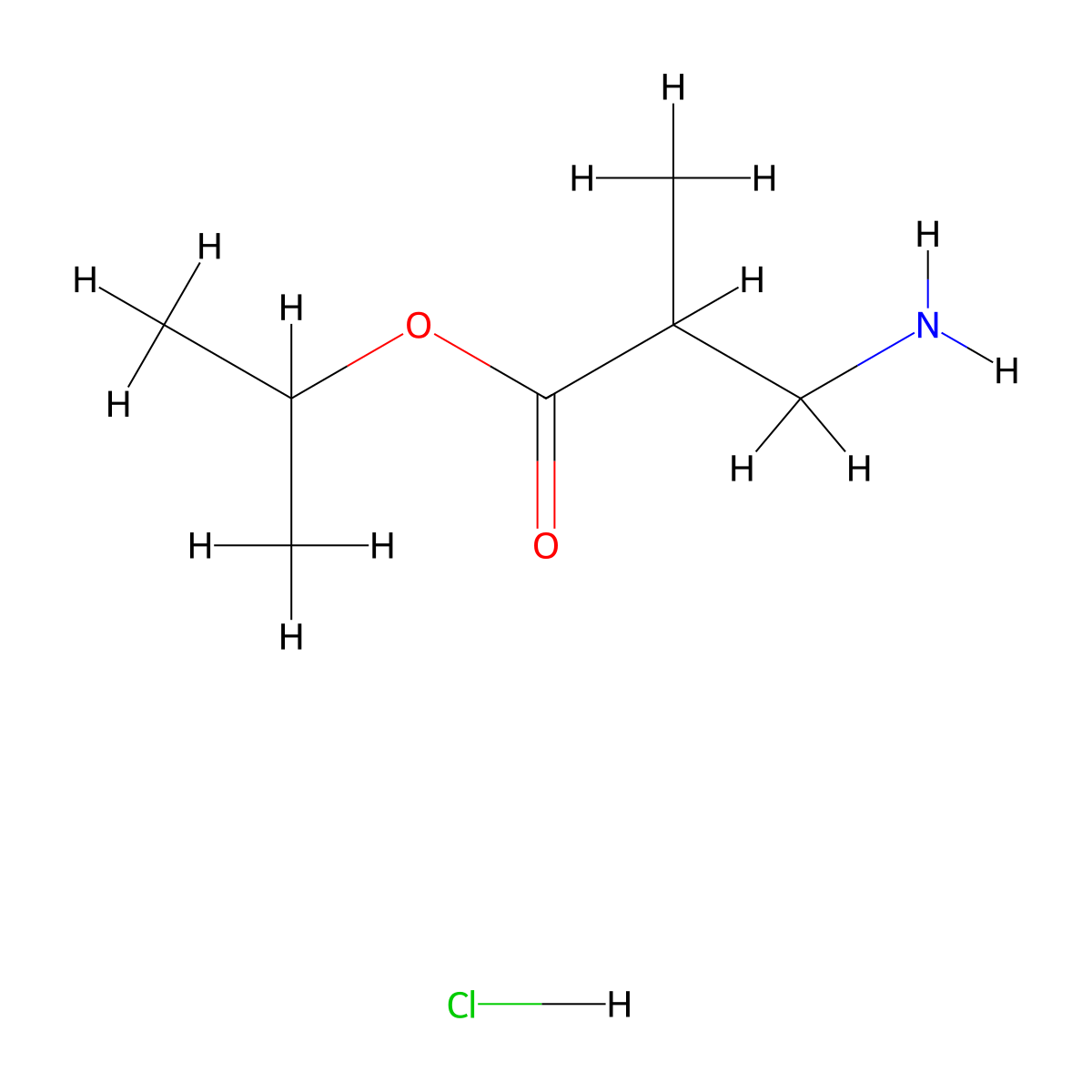 Propan-2-yl 3-amino-2-methylpropanoate hydrochloride molecular structure, CAS 1354950-62-1
