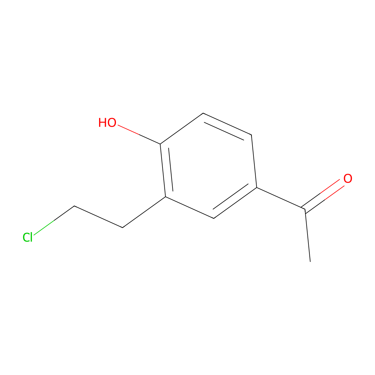 1-[3-(2-Chloroethyl)-4-hydroxyphenyl]ethan-1-one molecular structure, CAS 1354950-68-7