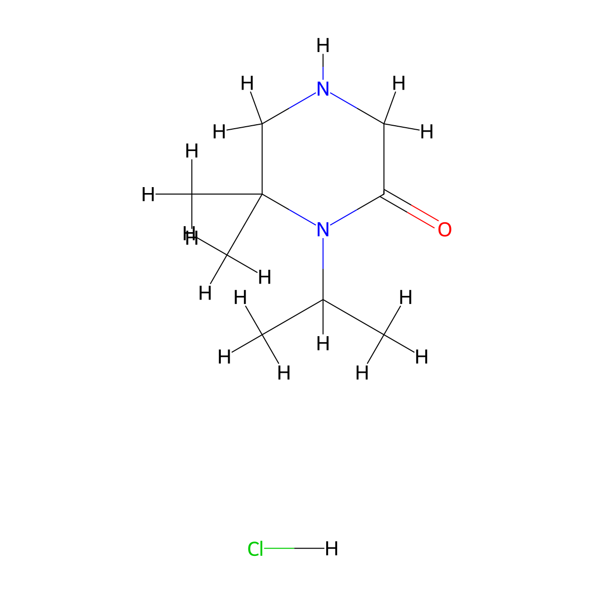 6,6-Dimethyl-1-(propan-2-yl)piperazin-2-one hydrochloride molecular structure, CAS 1354950-69-8