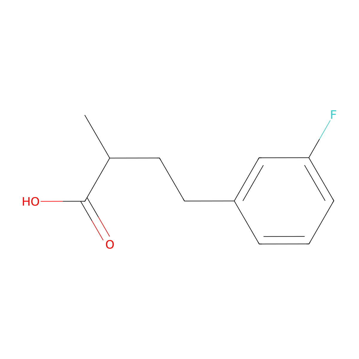 4-(3-Fluorophenyl)-2-methylbutanoic acid molecular structure, CAS 1354950-70-1