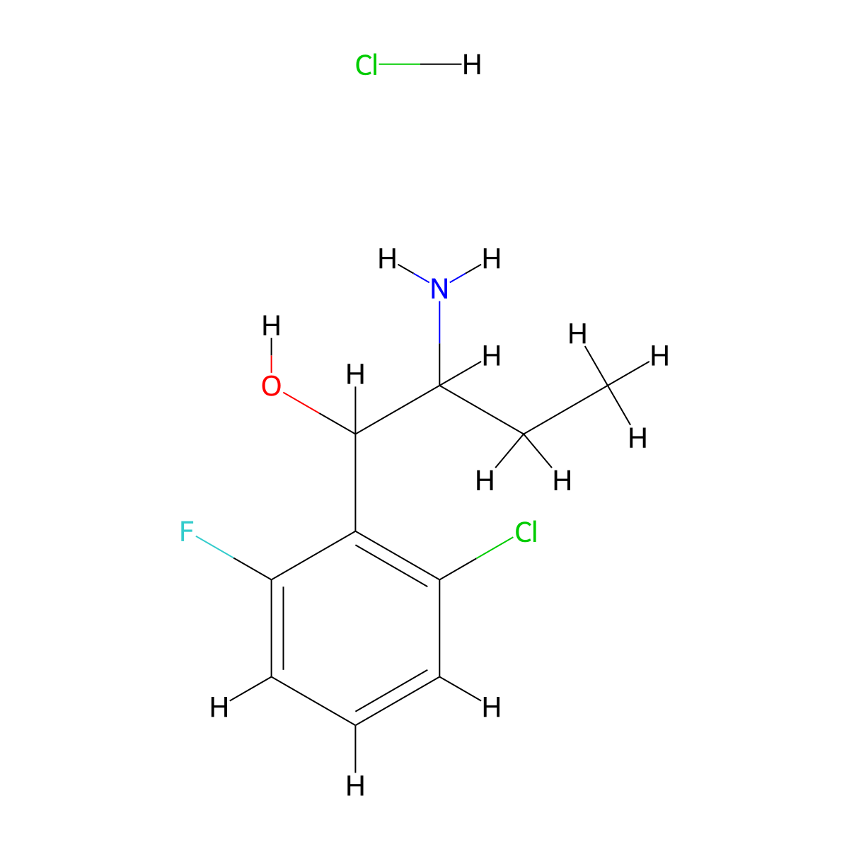 2-Amino-1-(2-chloro-6-fluorophenyl)butan-1-ol hydrochloride molecular structure, CAS 1354950-87-0