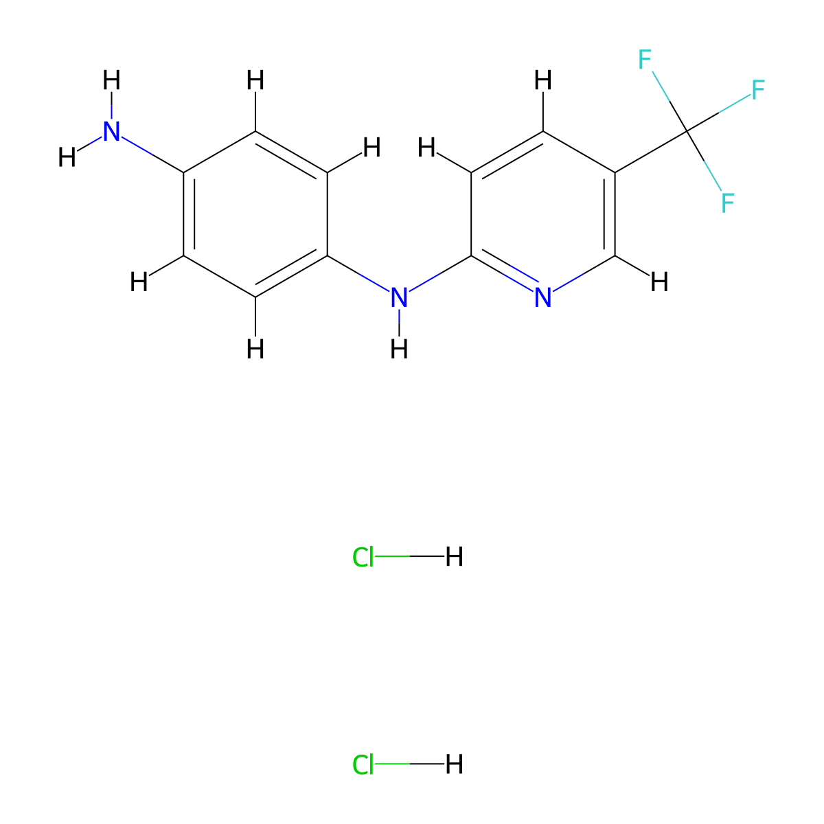 1-N-[5-(trifluoromethyl)pyridin-2-yl]benzene-1,4-diamine dihydrochloride molecular structure, CAS 1354950-89-2