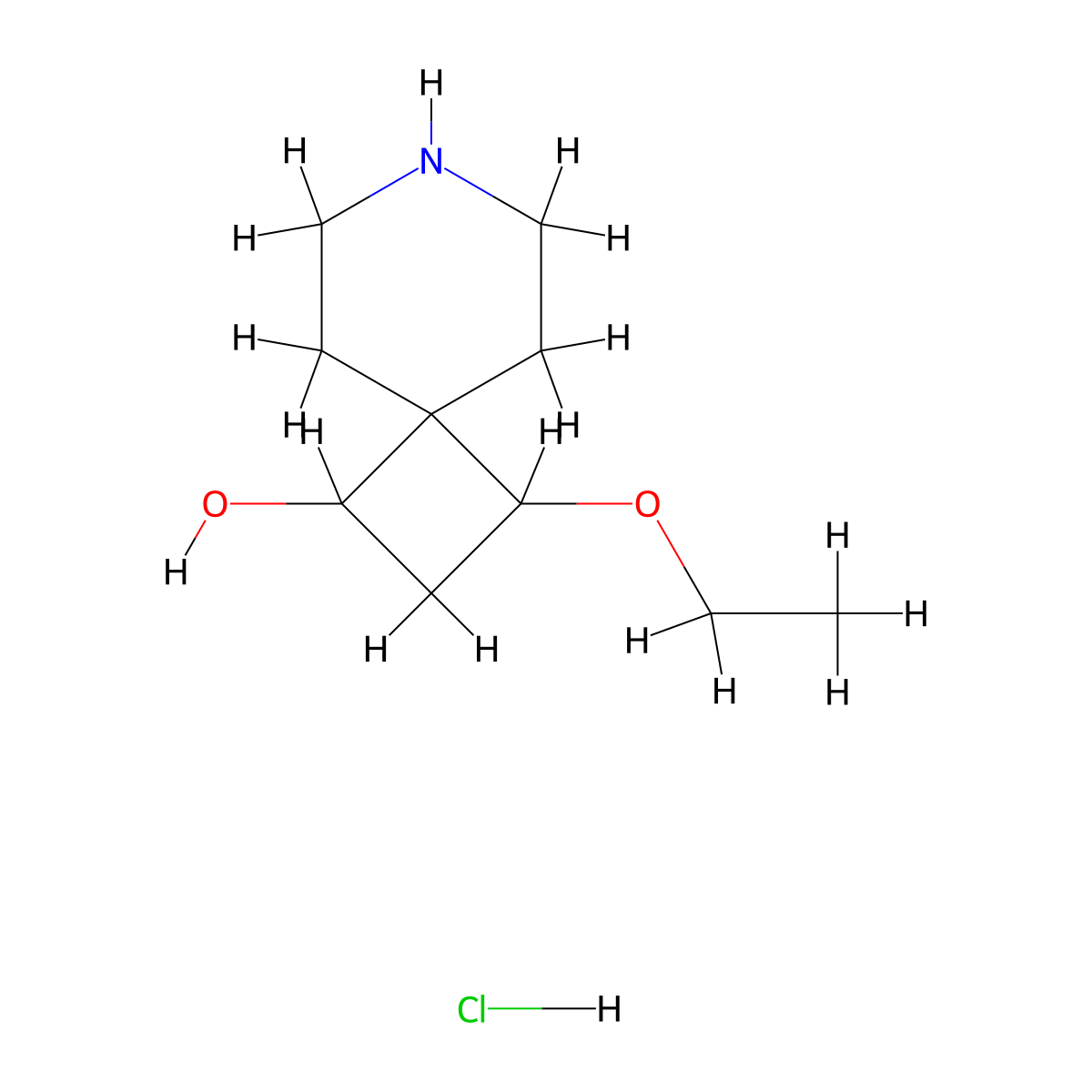 3-Ethoxy-7-azaspiro(3.5)nonan-1-ol hydrochloride molecular structure, CAS 1354951-00-0