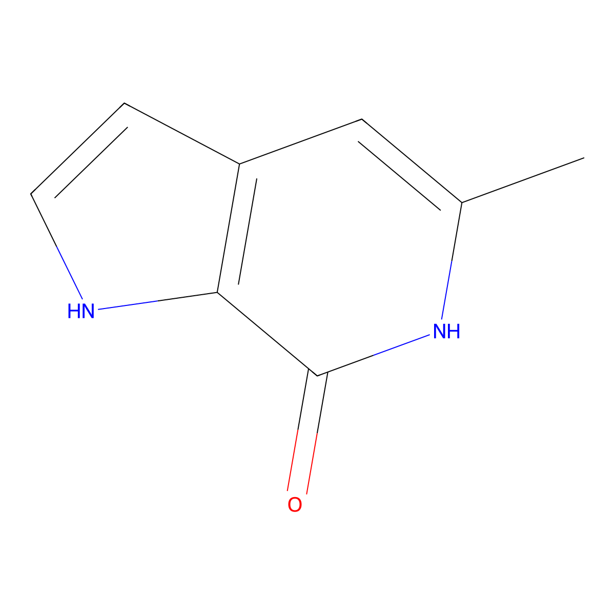 5-methyl-1H,6H,7H-pyrrolo[2,3-c]pyridin-7-one molecular structure, CAS 1354951-02-2