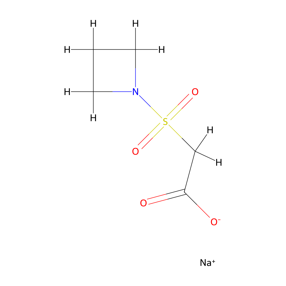 Sodium 2-(azetidine-1-sulfonyl)acetate molecular structure, CAS 1354951-05-5